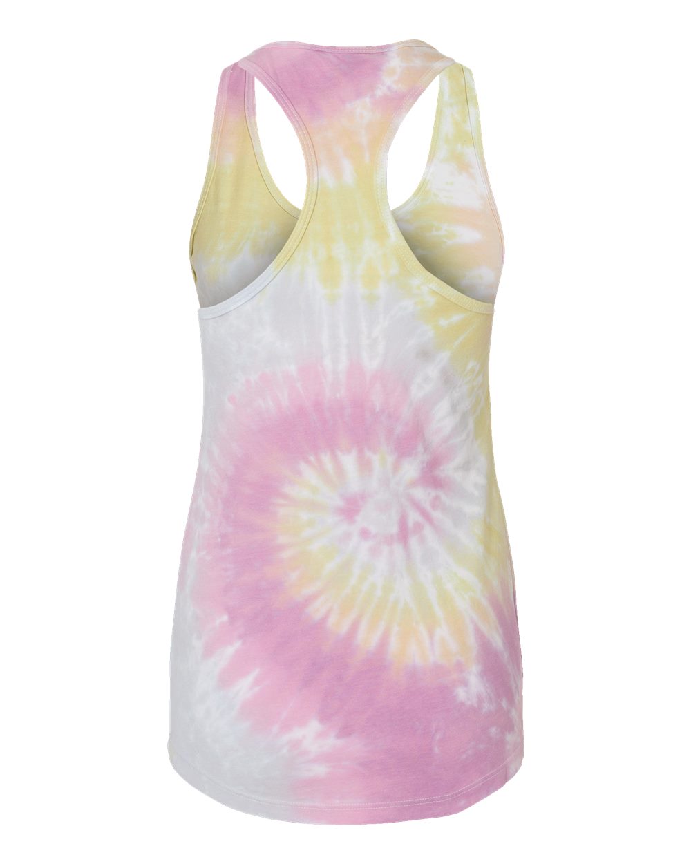 Rear View of Desert Rose Women's Tie-Dyed Racerback Tank Top - 3400