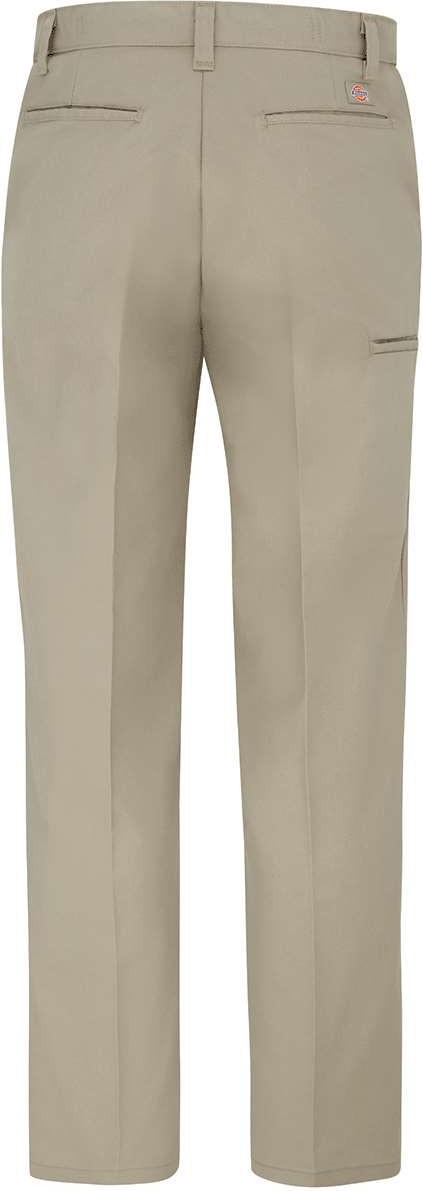 Rear View of Desert Sand - 34I Premium Industrial Flat Front Comfort Waist Pants - LP70