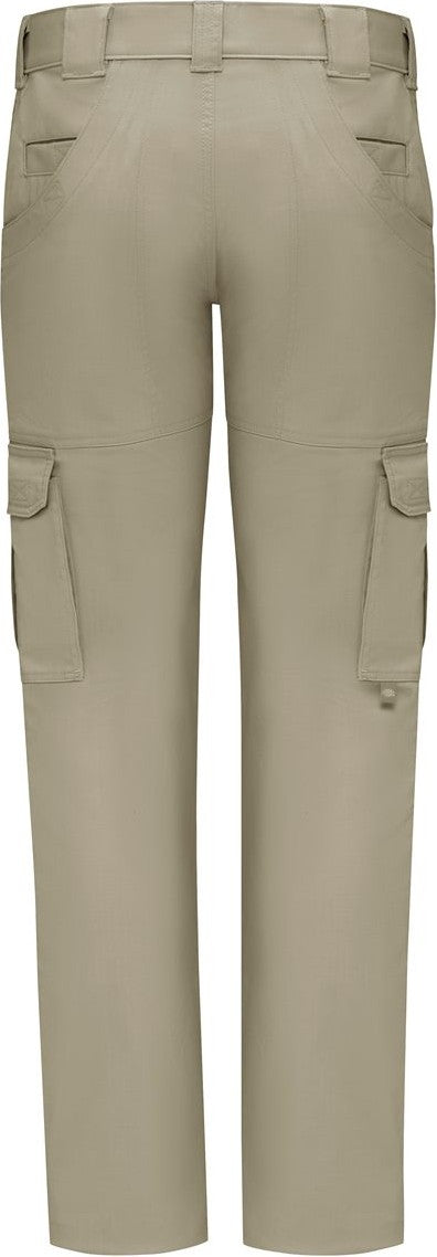 Rear View of Desert Sand - 37 Unhemmed Women's Tactical Pants - FP78