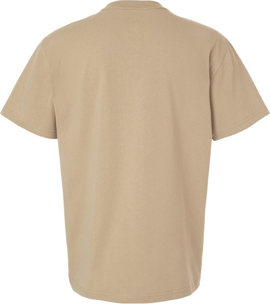 Rear View of Desert Sand Traditional Heavyweight T-Shirt - Tall Sizes - WS50-DT