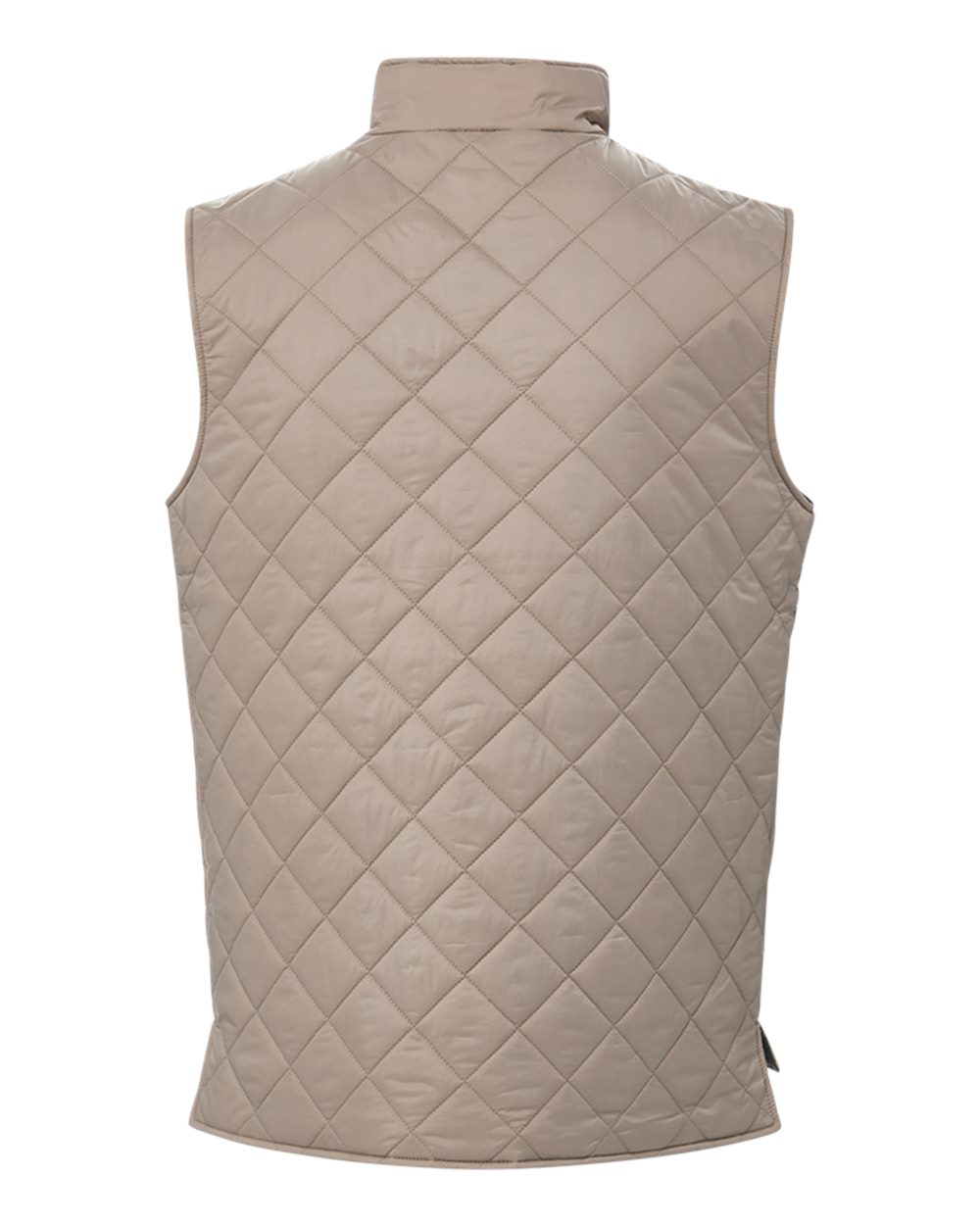 Rear View of Driftwood Vintage Diamond Quilted Vest - 207359