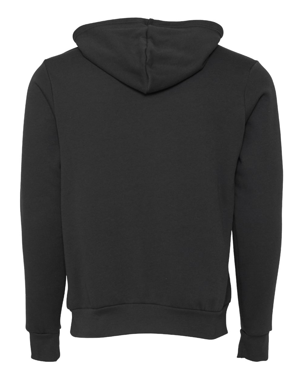 Rear View of DTG Dark Grey Sponge Fleece Hoodie - 3719