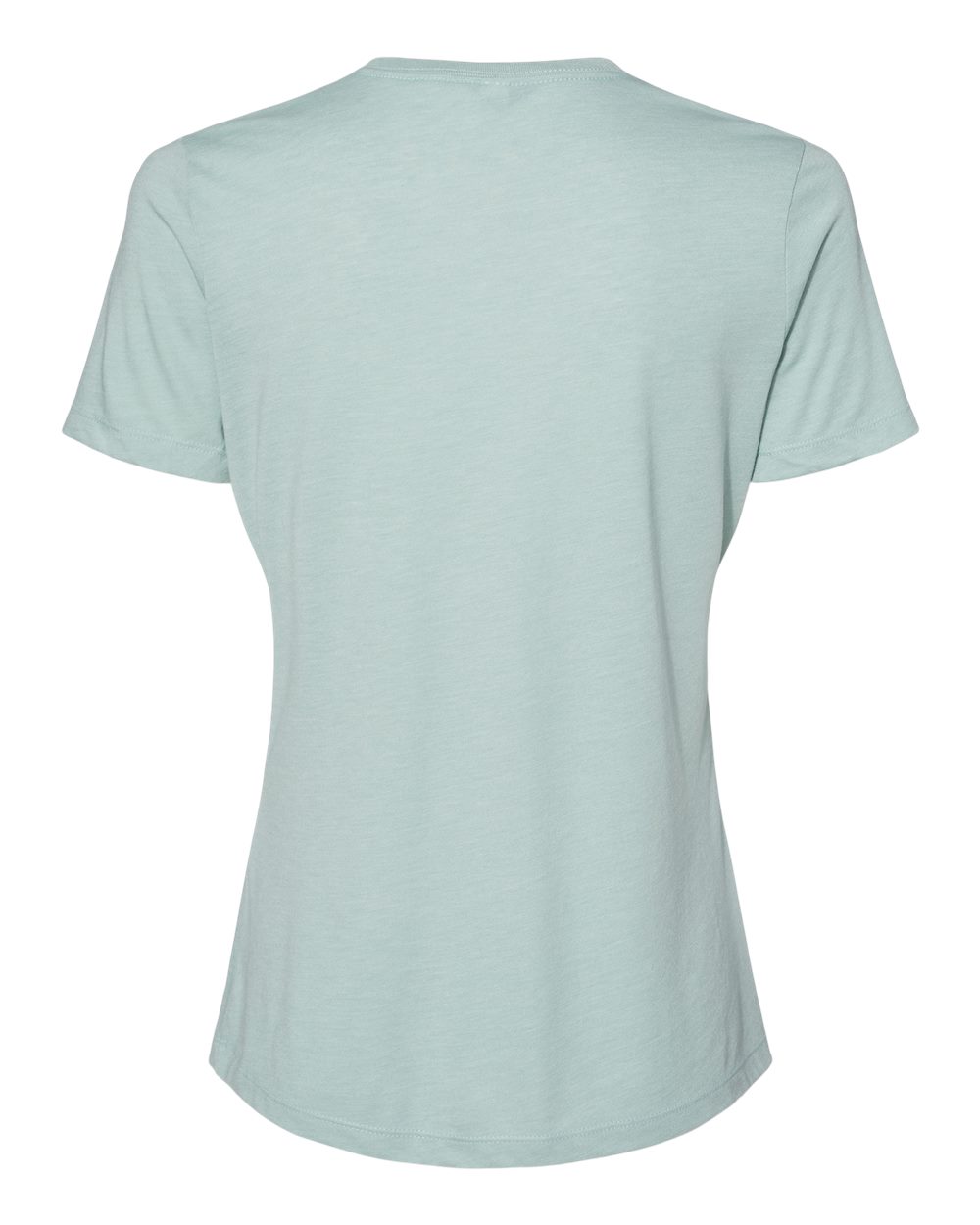 Rear View of Dusty Blue Triblend Women’s Relaxed Fit Triblend Tee - 6413