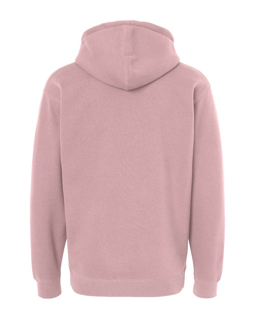 Rear View of Dusty Pink Heavyweight Hooded Sweatshirt - IND4000