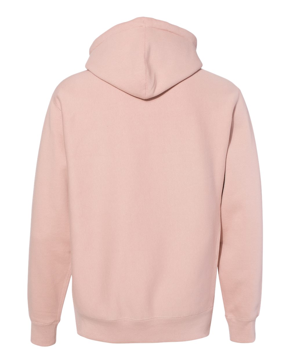 Rear View of Dusty Pink Legend - Premium Heavyweight Cross-Grain Hooded Sweatshirt - IND5000P