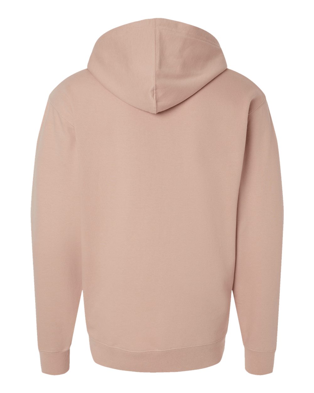Rear View of Dusty Pink Midweight Hooded Sweatshirt - SS4500