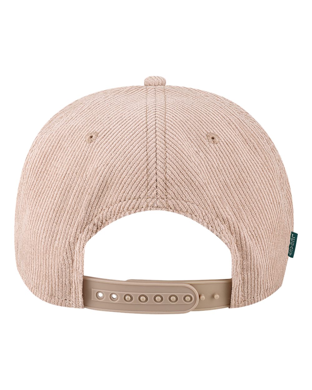 Rear View of Dusty Rose Corduroy Five-Panel Trucker Cap - ROADIE
