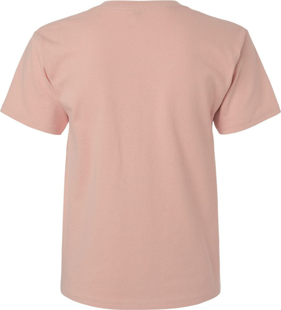 Rear View of Dusty Rose Heavy Cotton™ Women’s T-Shirt - 5000L