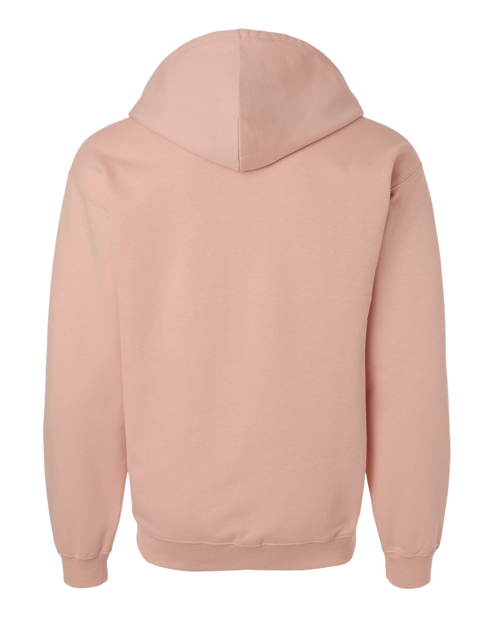 Rear View of Dusty Rose Softstyle® Full-Zip Hooded Sweatshirt - SF600