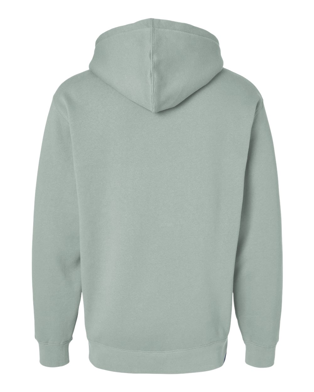 Rear View of Dusty Sage Heavyweight Hooded Sweatshirt - IND4000