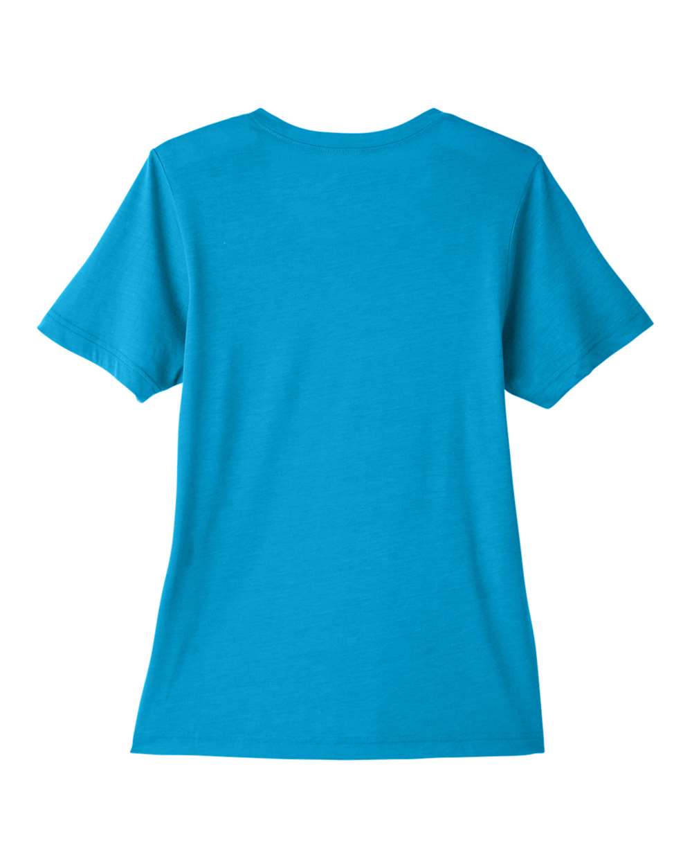 Rear View of Electric Blue Women's Fusion ChromaSoft™ Performance T-Shirt - CE111W