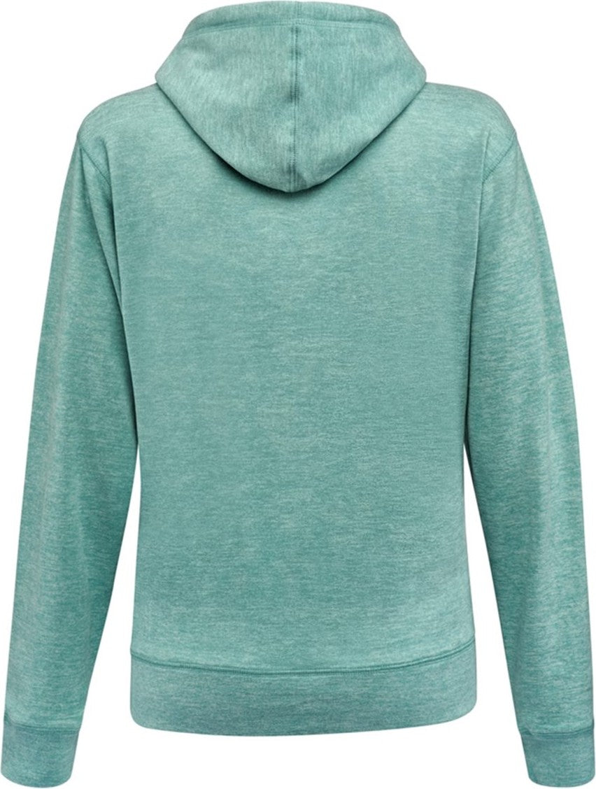 Rear View of Electric Jade Women's Electric Fleece Hooded Sweatshirt - 8742