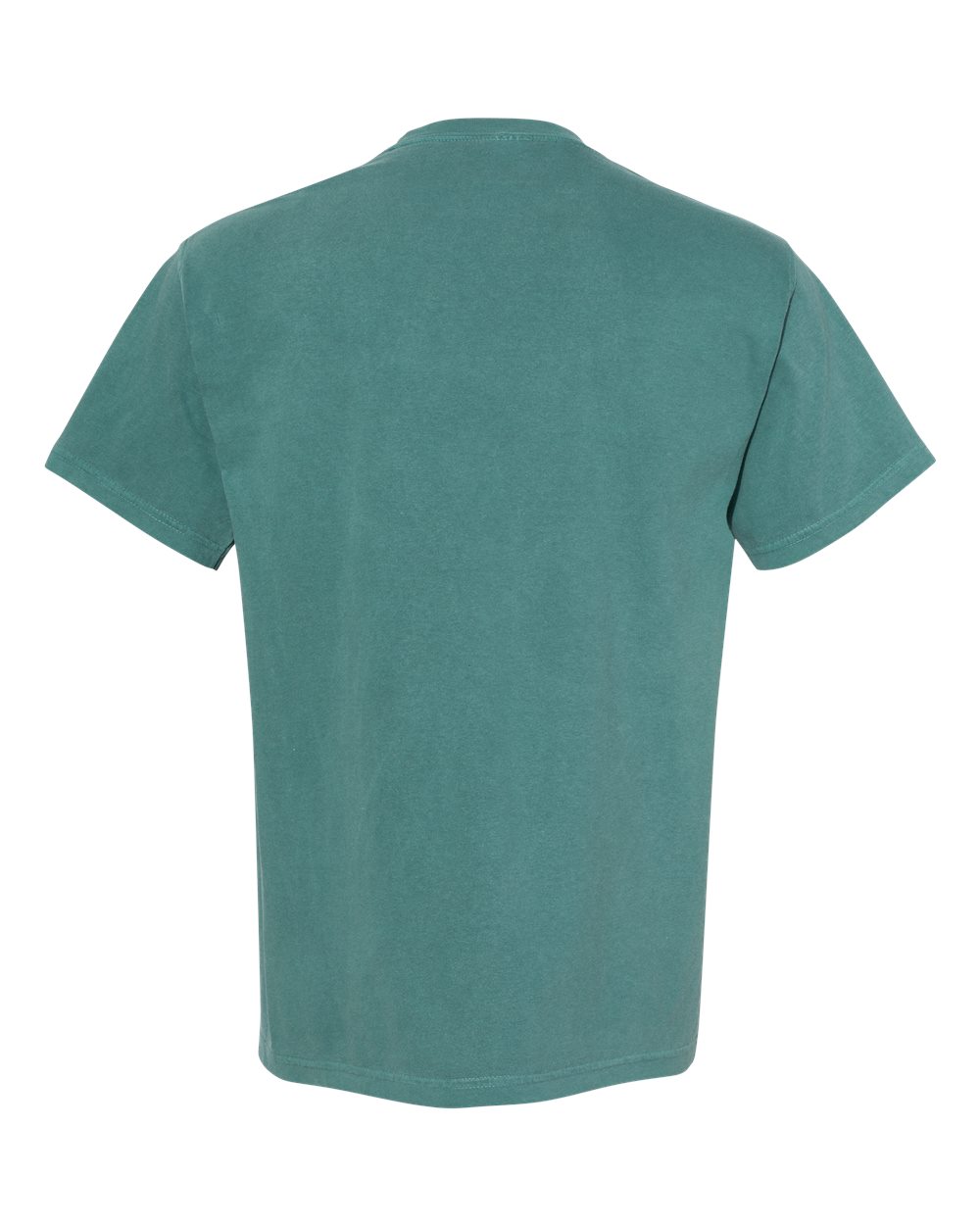 Rear View of Emerald Garment-Dyed Heavyweight T-Shirt - 1717