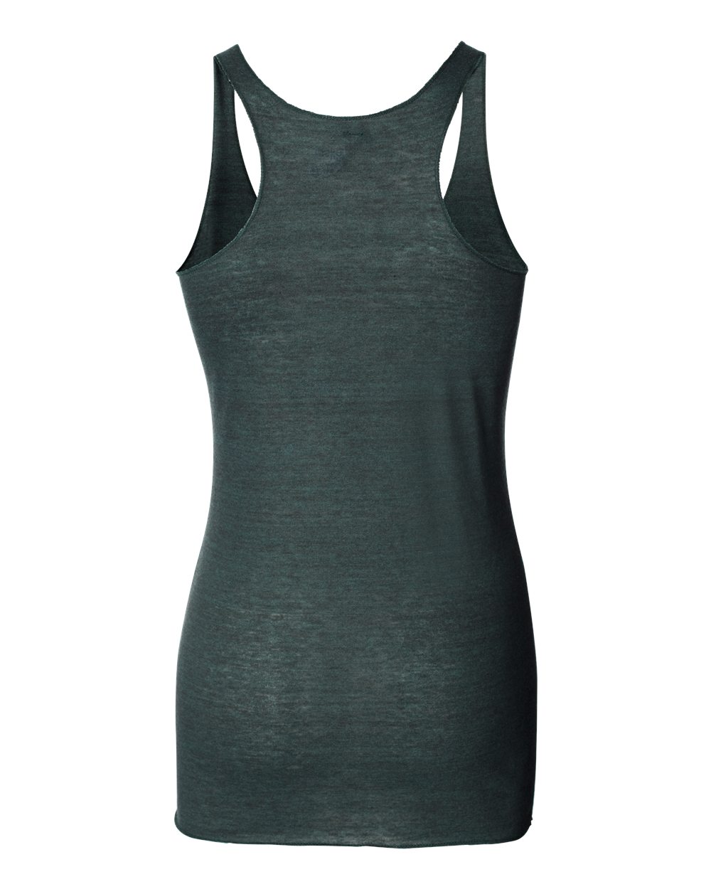 Rear View of Emerald Triblend Women's Triblend Racerback Tank - 8430