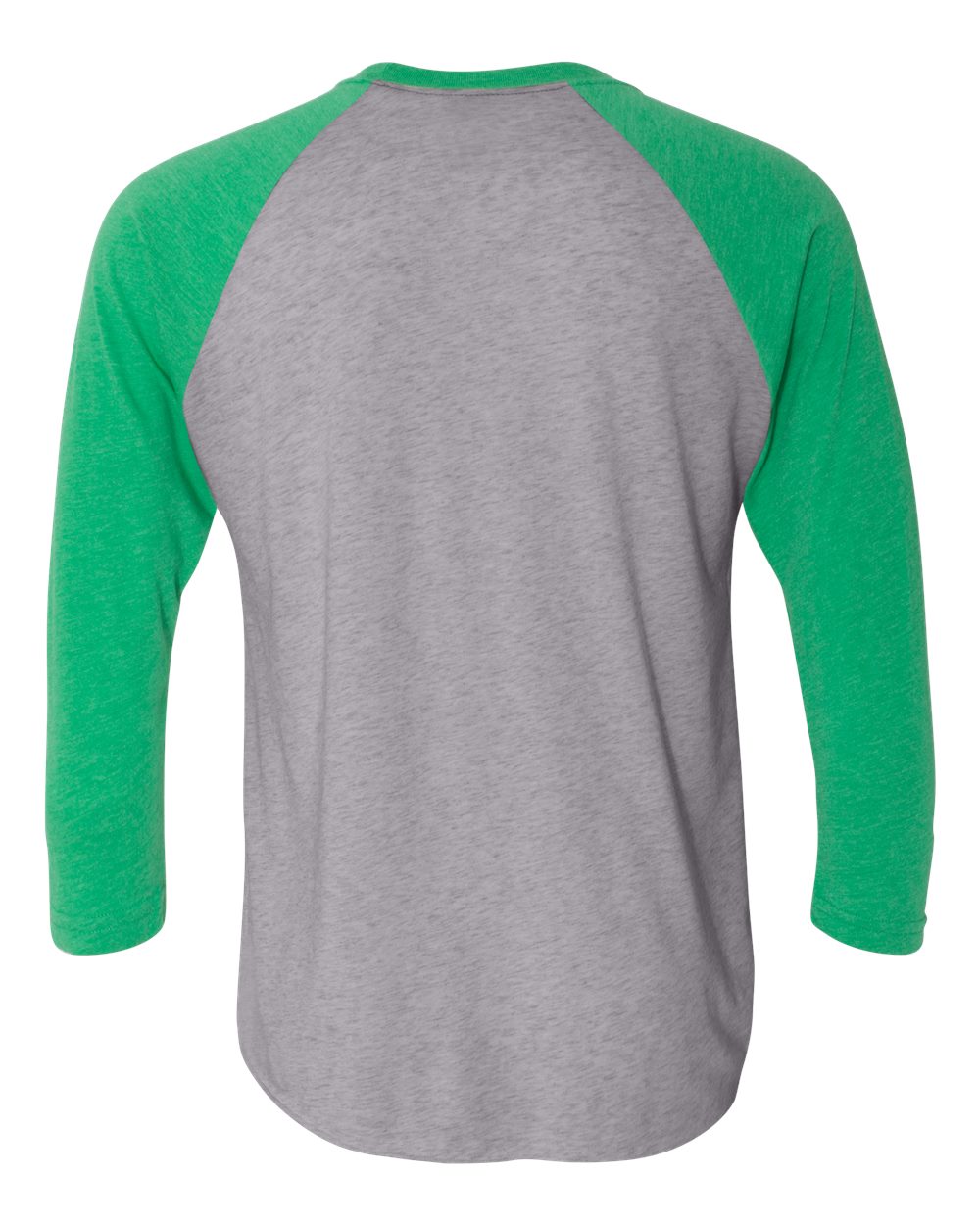 Rear View of Envy Sleeves/ Premium Heather Body Triblend Three-Quarter Raglan T-Shirt - 6051