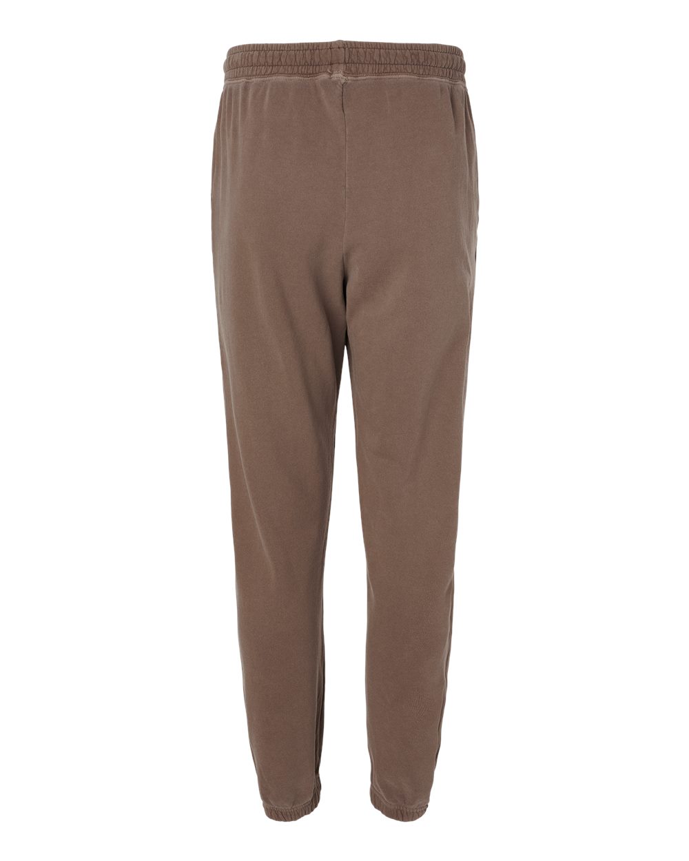 Rear View of Espresso Garment-Dyed Lightweight Fleece Sweatpants - 1469