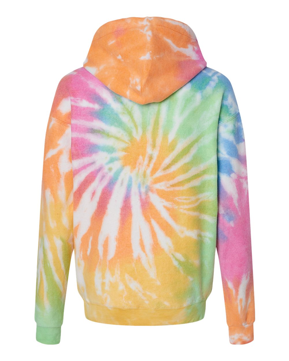 Rear View of Eternity Tie-Dyed Cloud Fleece Hooded Sweatshirt - 8600