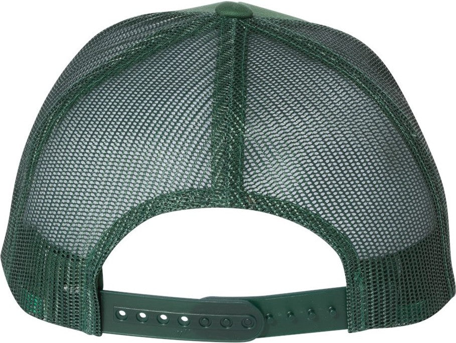 Rear View of Evergreen Retro Trucker Cap - 6606