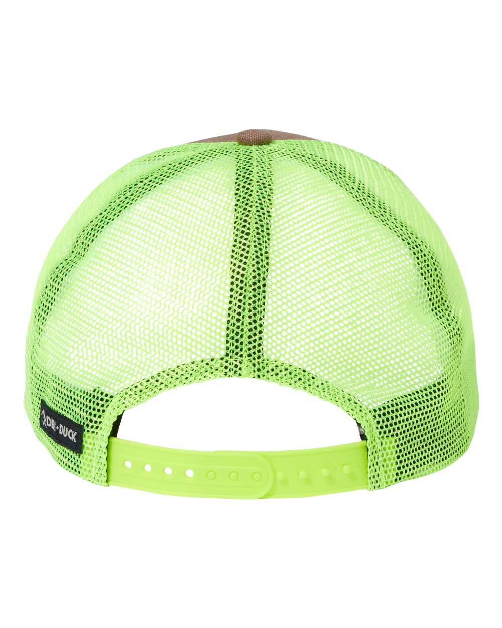 Rear View of Field Khaki/ Neon Yellow Hudson Brights Cap - 3357