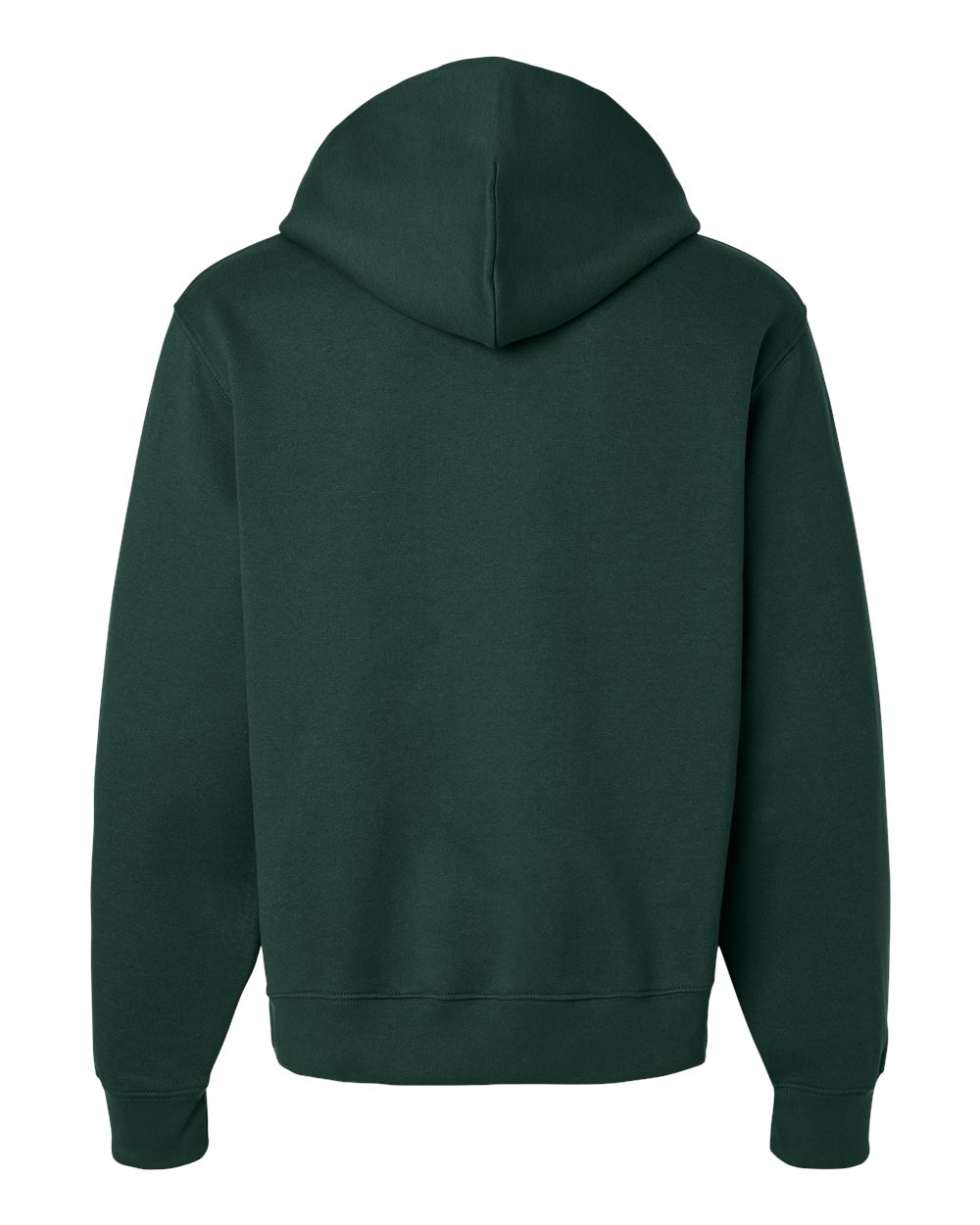 Rear View of Forest 10 oz. Heavyweight Hoodie - 4719