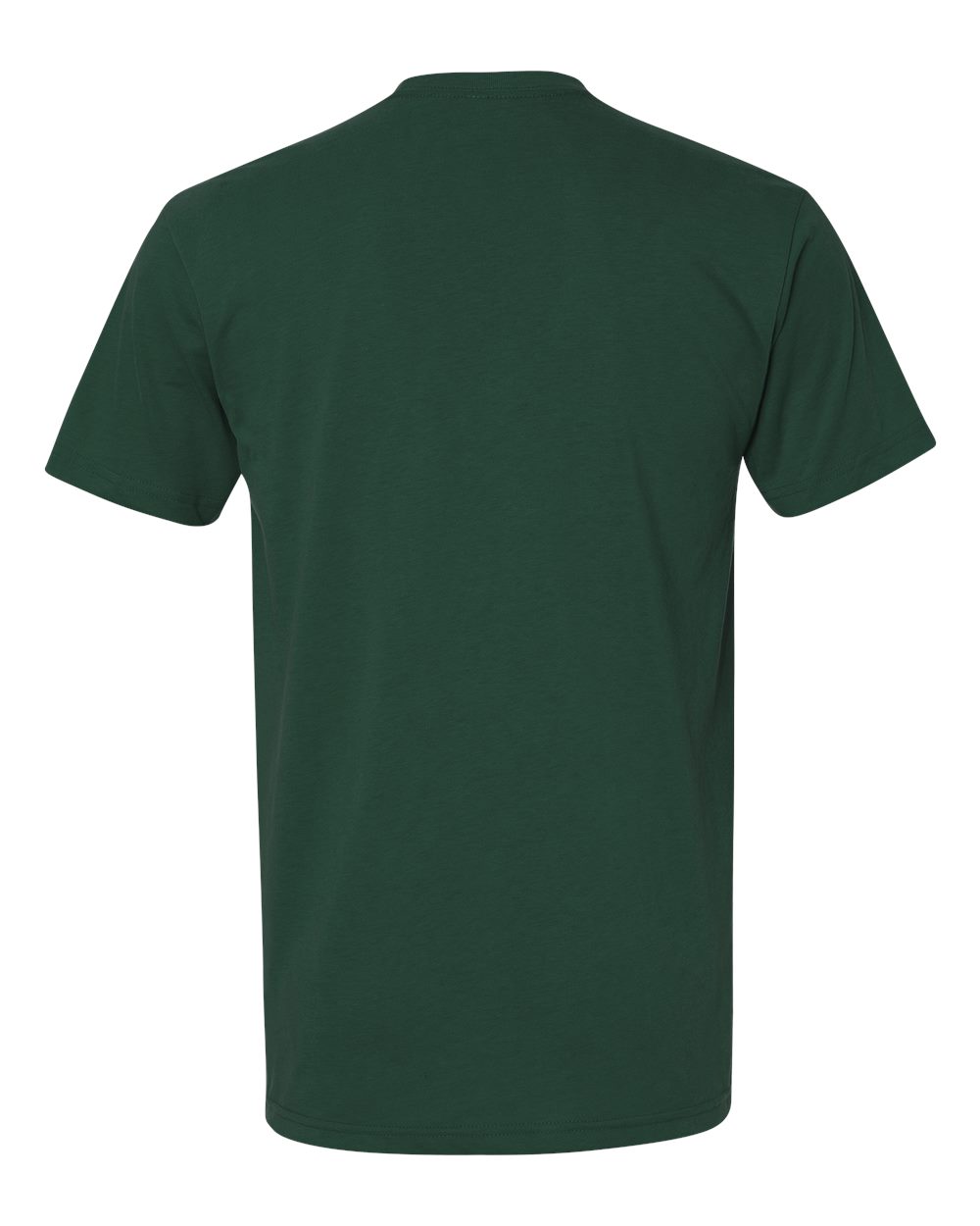 Rear View of Forest Green Cotton T-Shirt - 3600