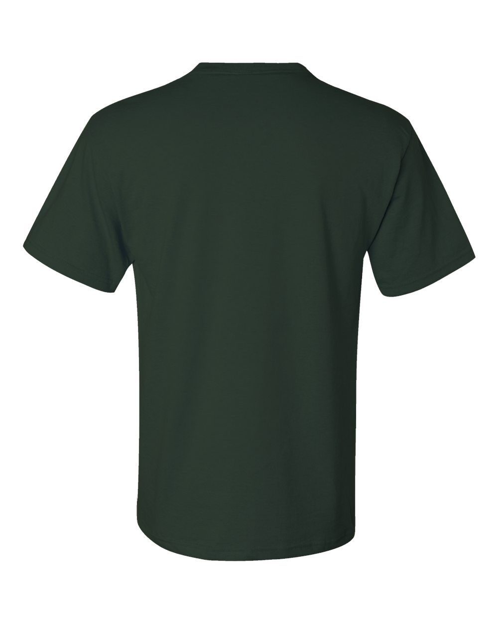 Rear View of Forest Green Dri-Power® 50/50 Pocket T-Shirt - 29MPR