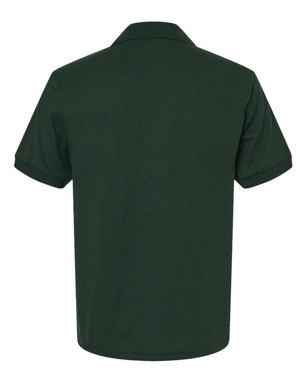 Rear View of Forest Green DryBlend® Jersey Polo - 8800