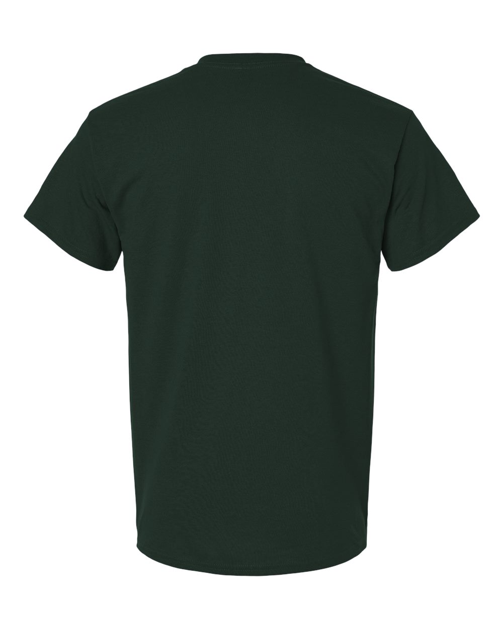 Rear View of Forest Green DryBlend® Pocket T-Shirt - 8300