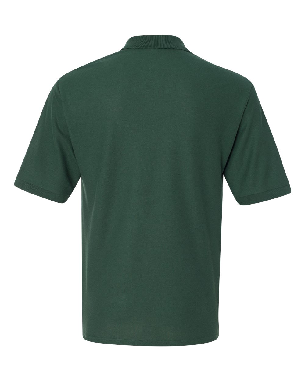 Rear View of Forest Green Easy Care™ Piqué Polo - 537MR