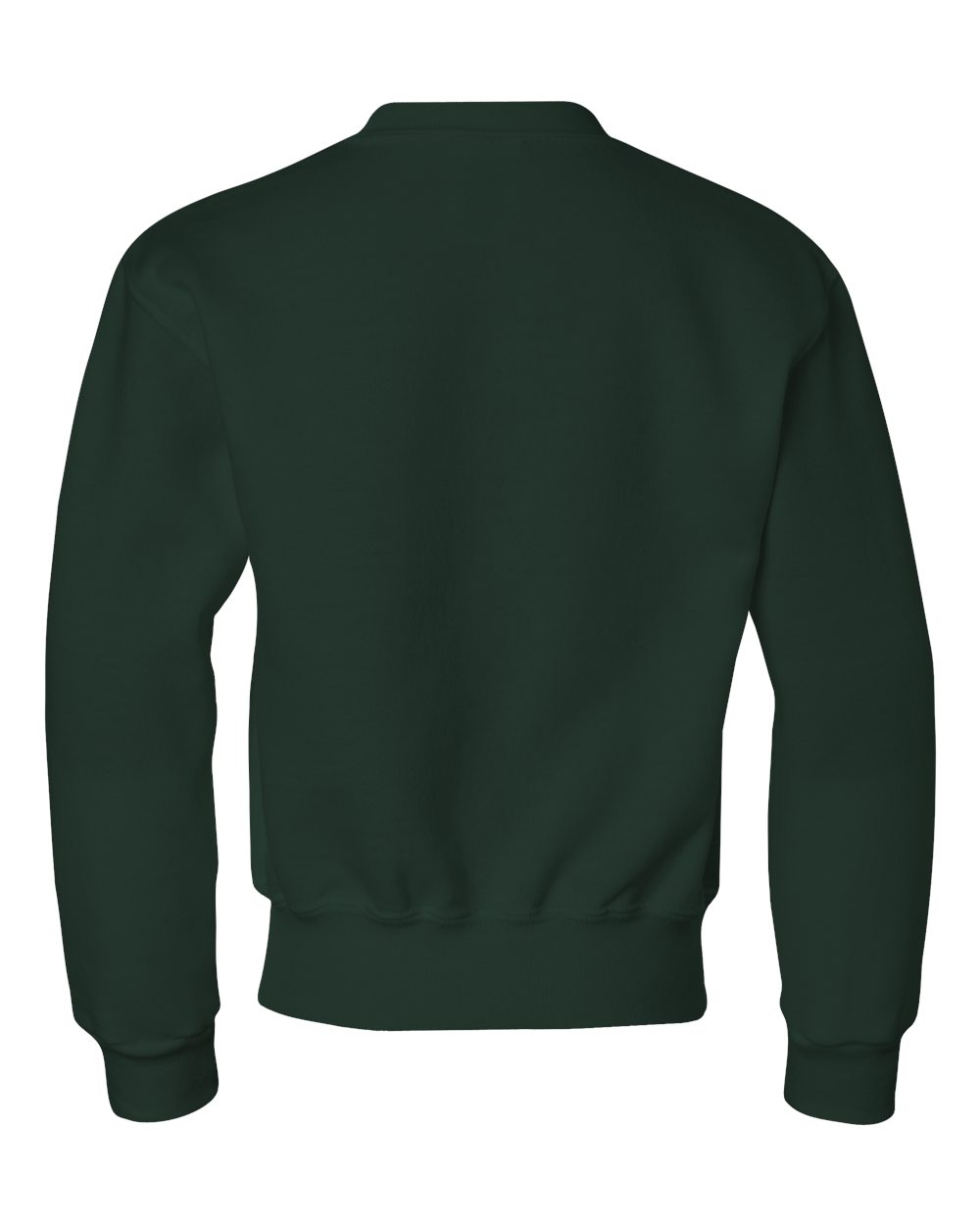 Rear View of Forest Green NuBlend® Youth Crewneck Sweatshirt - 562BR