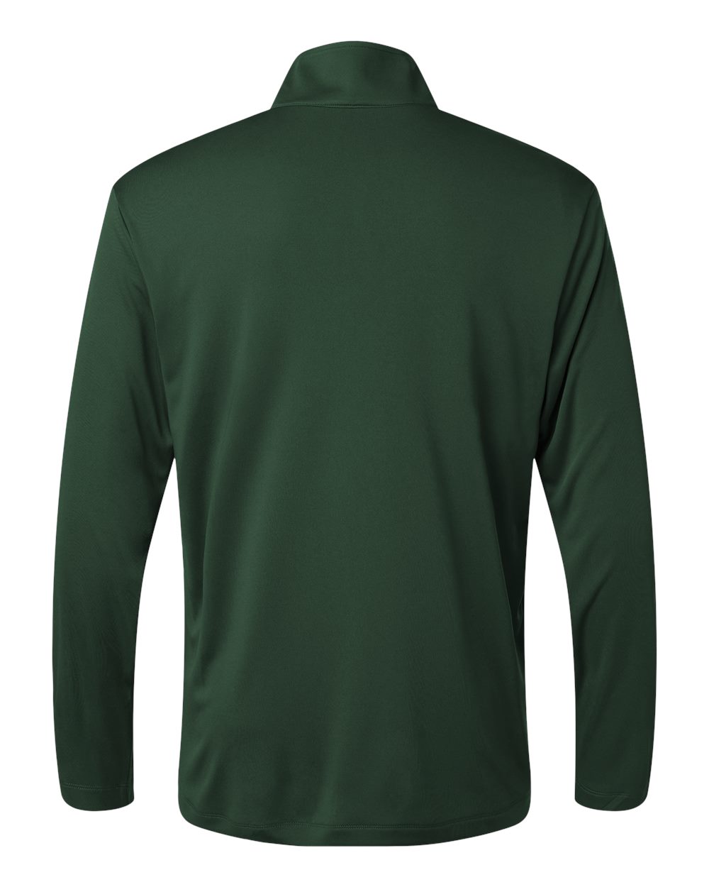 Rear View of Forest Green Pro-Lock Performance Quarter-Zip Pullover - 41870