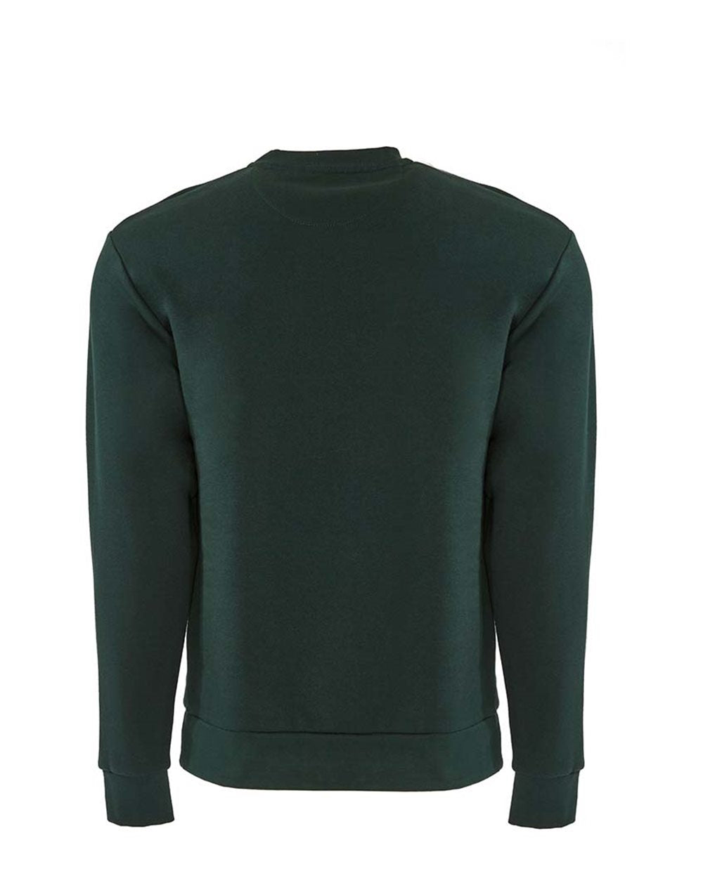 Rear View of Forest Green Santa Barbara Pocket Crewneck Sweatshirt - 9001