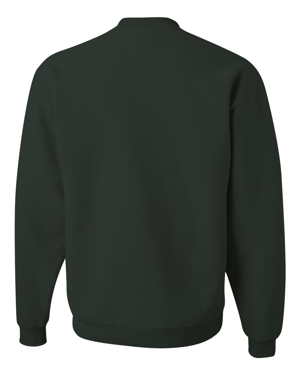 Rear View of Forest Green Super Sweats NuBlend® Crewneck Sweatshirt - 4662MR