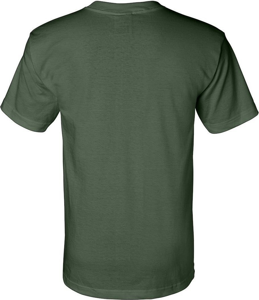 Rear View of Forest Green Union-Made T-Shirt - 2905