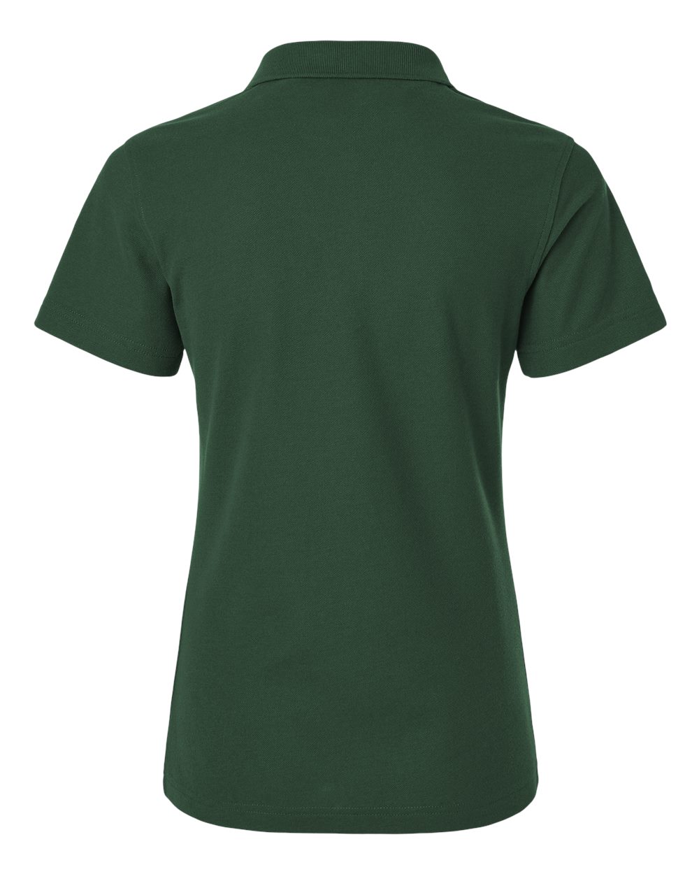 Rear View of Forest Green Women's Pique Polo - 62800L