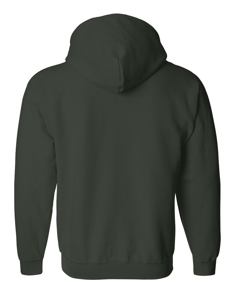 Rear View of Forest Heavy Blend™ Full-Zip Hooded Sweatshirt - 18600