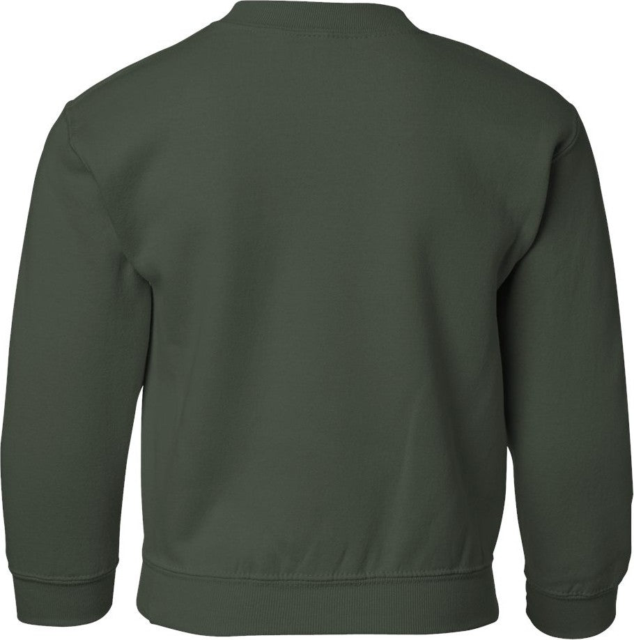 Rear View of Forest Heavy Blend™ Youth Sweatshirt - 18000B