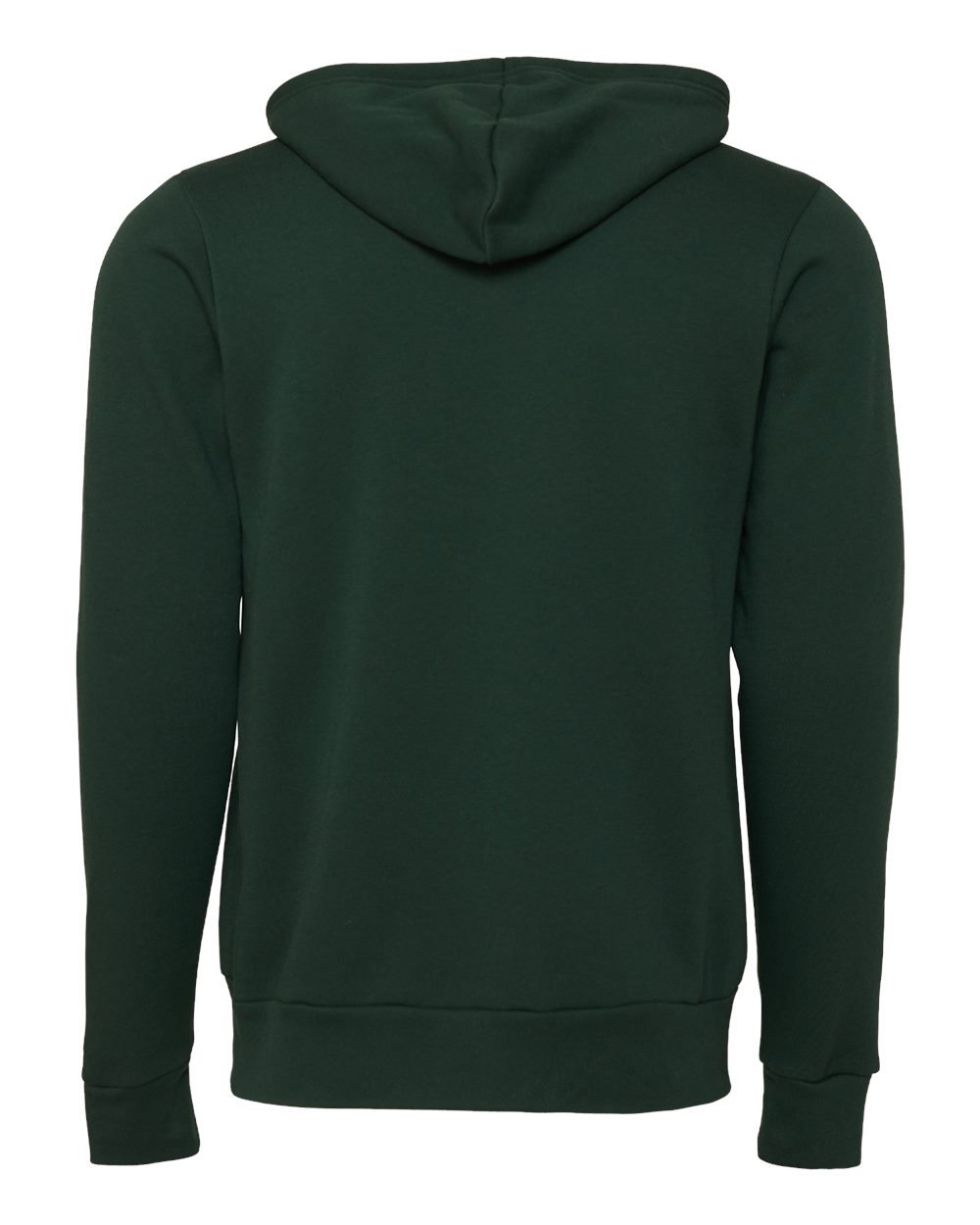 Rear View of Forest Sponge Fleece Full-Zip Hoodie - 3739