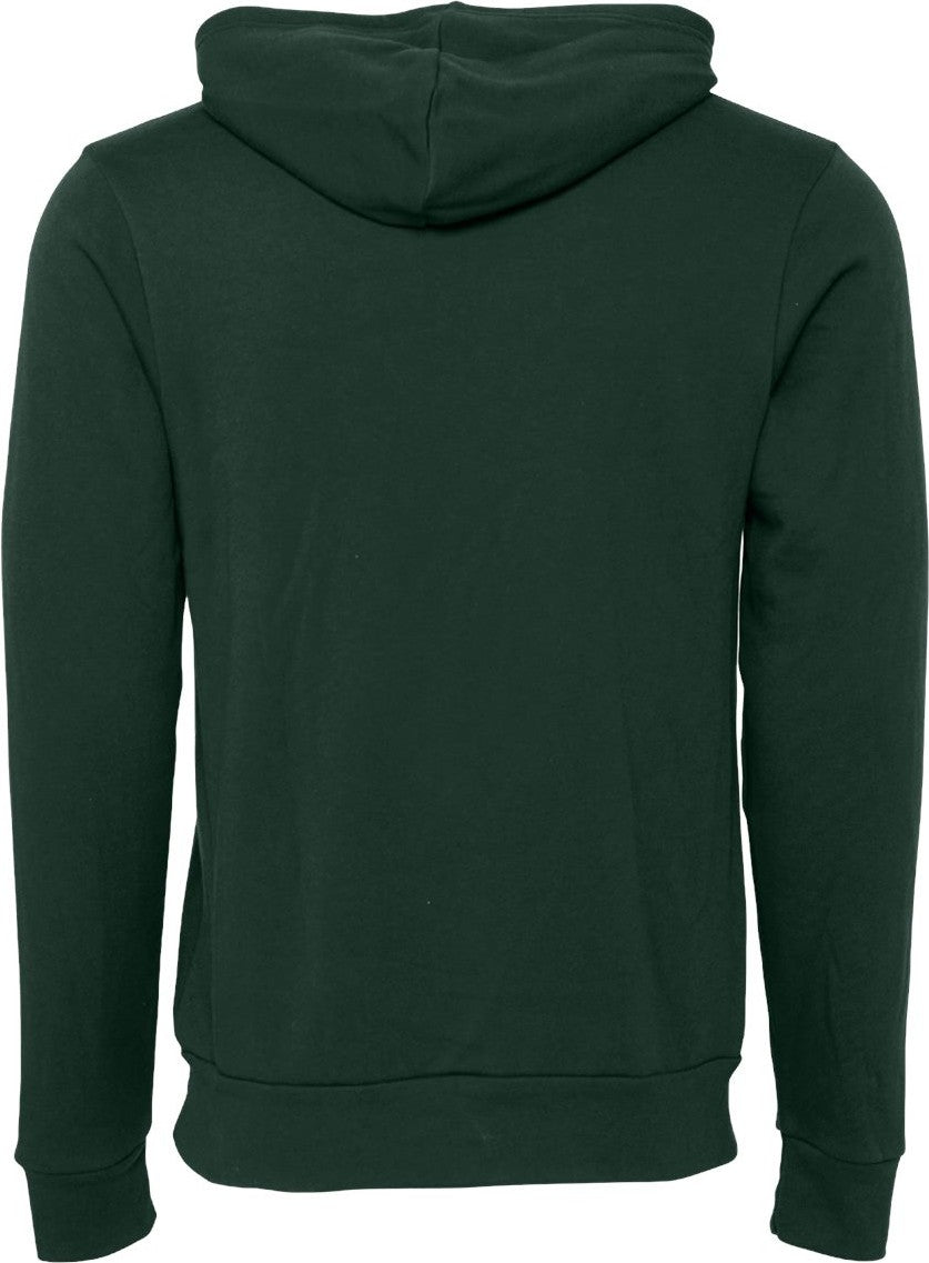 Rear View of Forest Sponge Fleece Hoodie - 3719