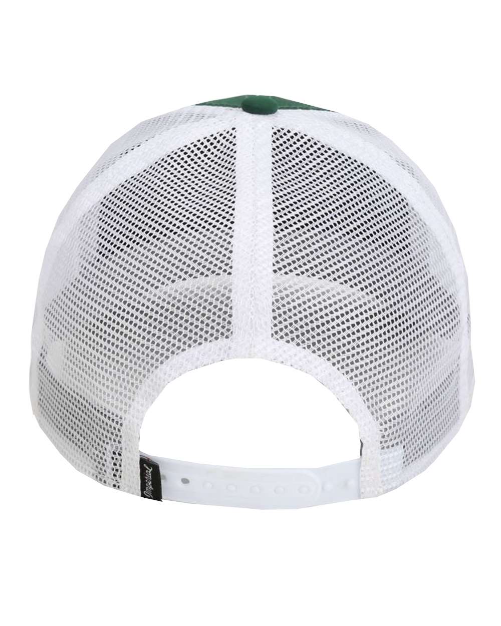 Rear View of Forest/ White The Night Owl Performance Rope Cap - 7055