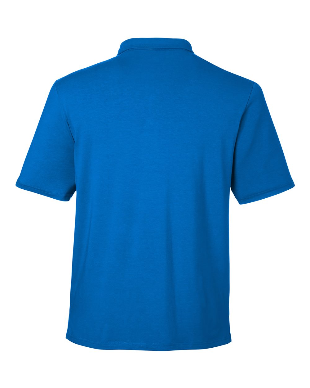 Rear View of French Blue Men's Raleigh Stretch Polo - DG120