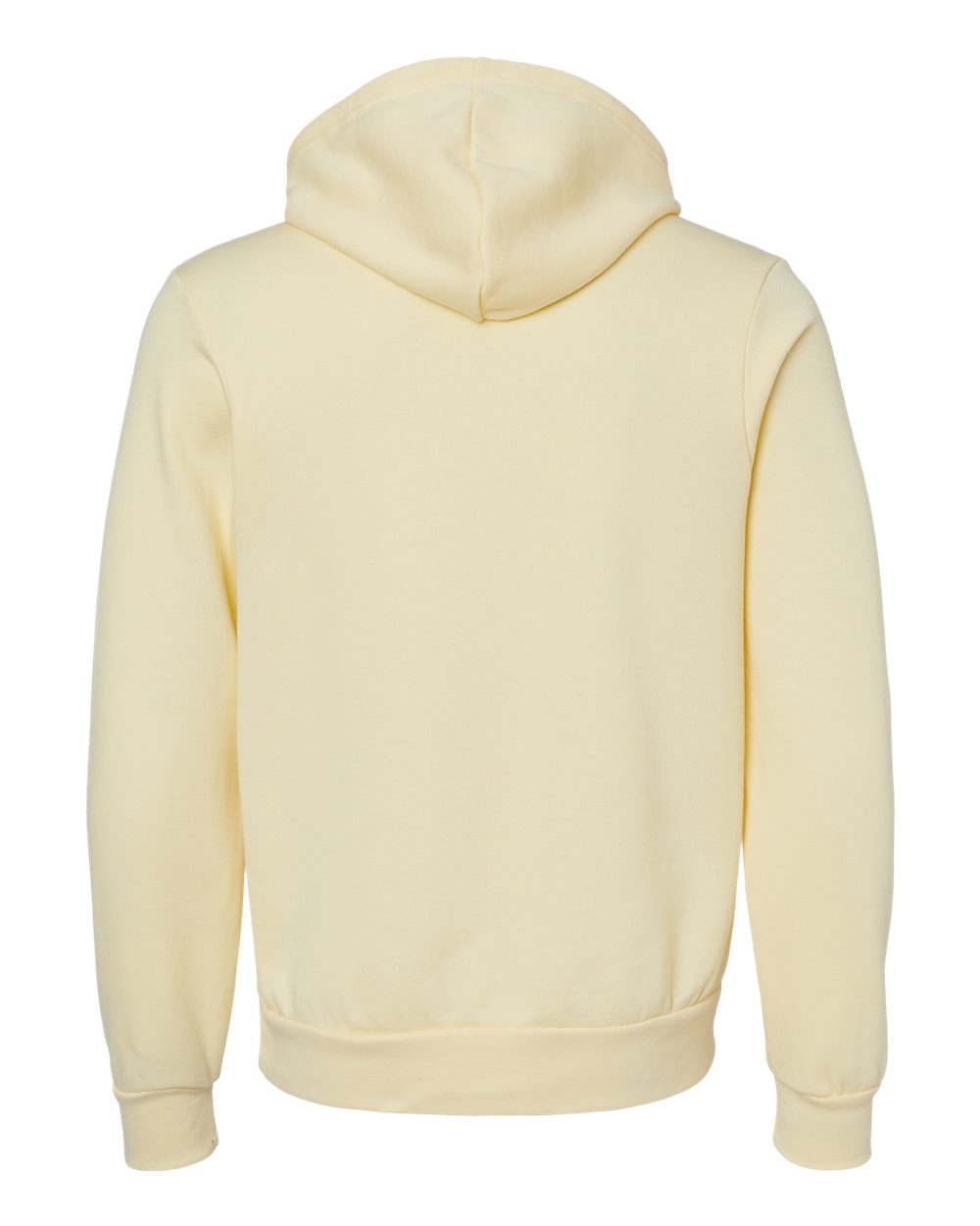 Rear View of French Vanilla Sponge Fleece Hoodie - 3719