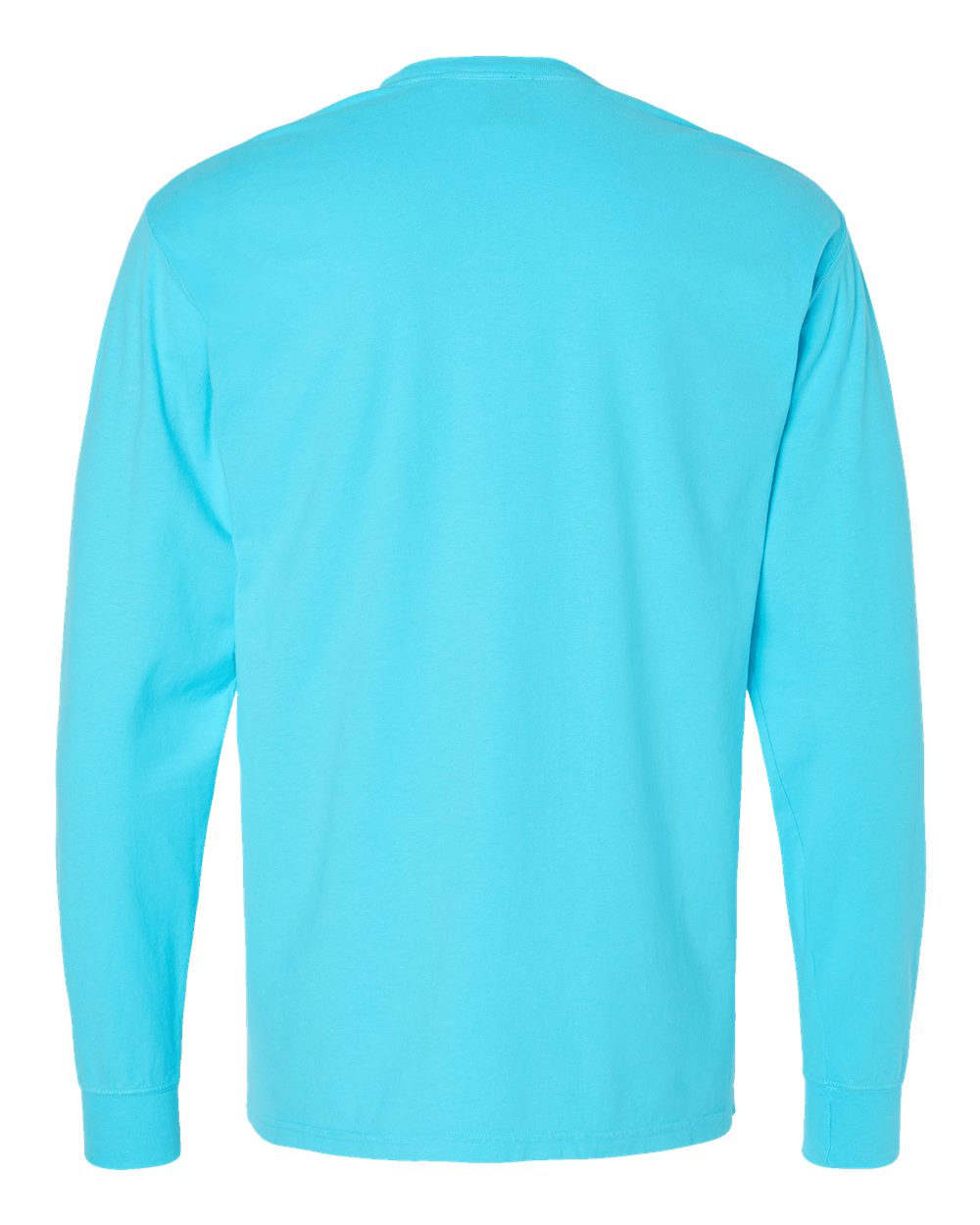 Rear View of Freshwater Garment-Dyed Long Sleeve T-Shirt - GDH200