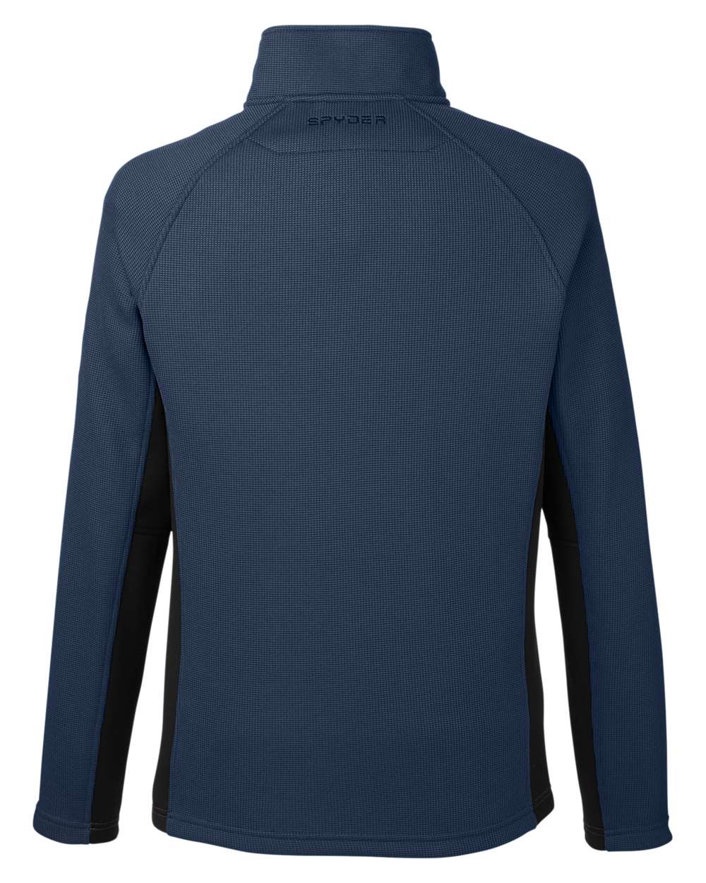Rear View of Frontier/ Black Constant Half-Zip Sweater - S16561