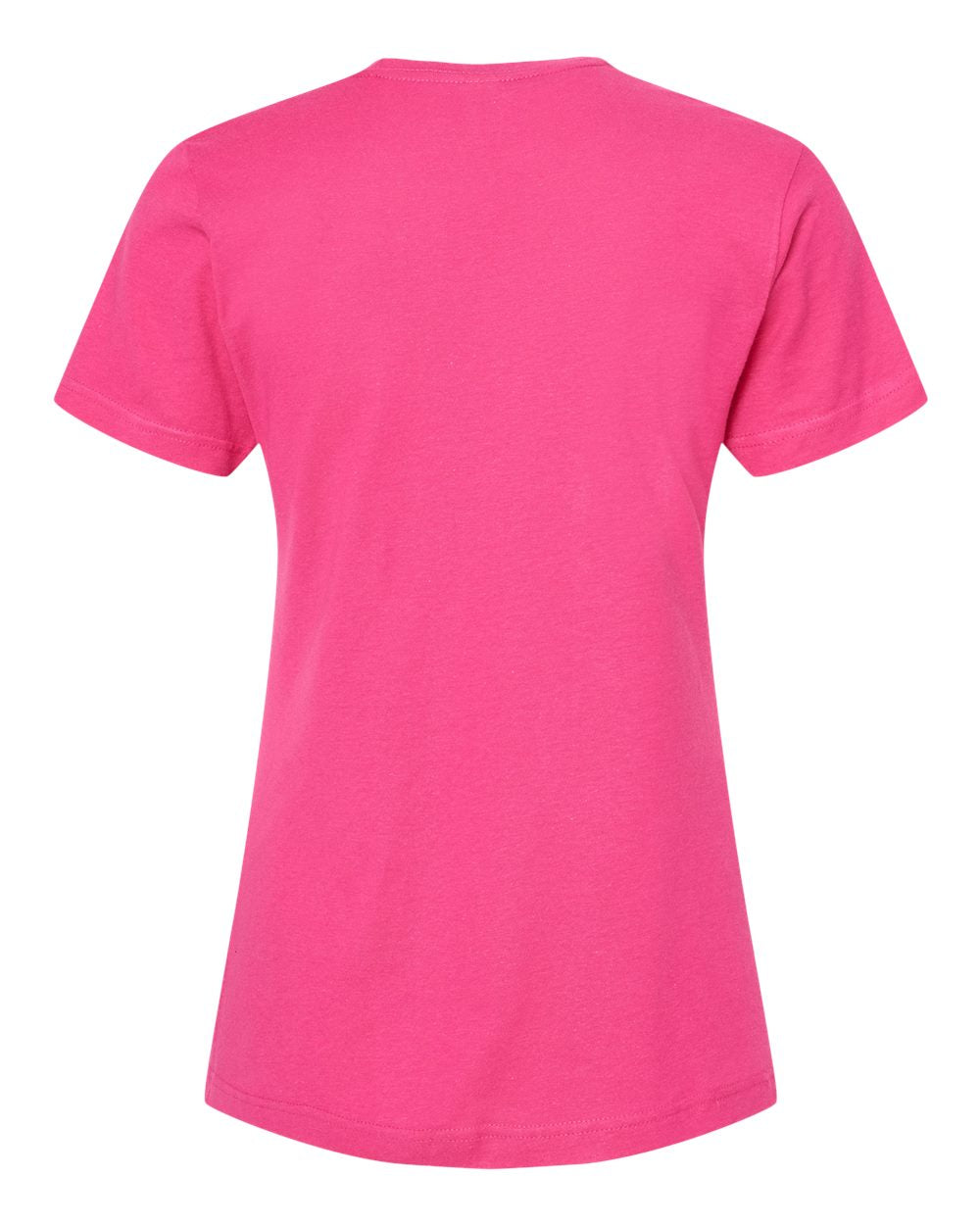 Rear View of Fuchsia Women's Fine Jersey Classic Fit T-Shirt - 216