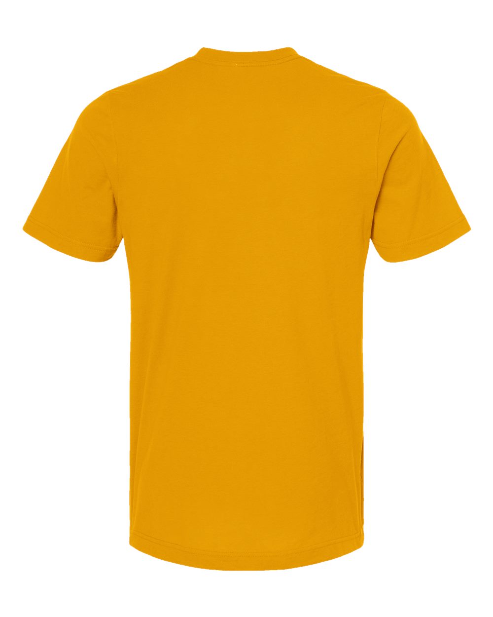 Rear View of Gold Combed Cotton T-Shirt - 602