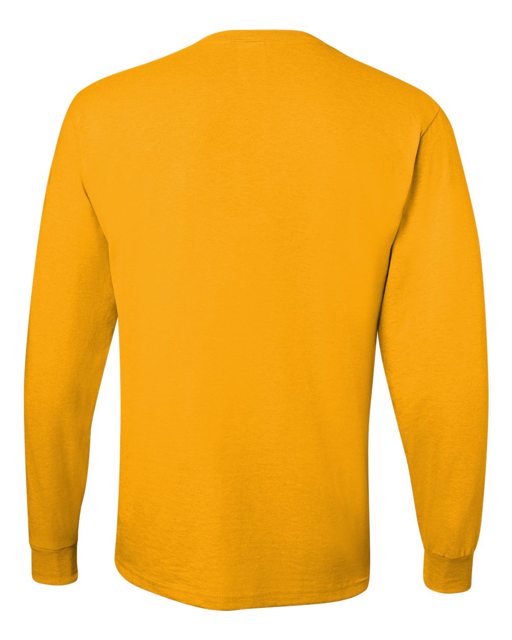 Rear View of Gold Dri-Power® Long Sleeve 50/50 T-Shirt - 29LSR