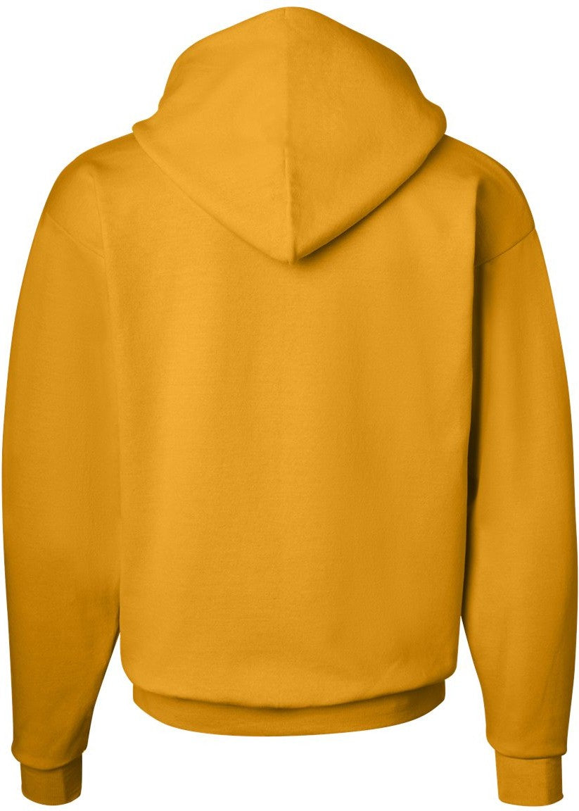 Rear View of Gold Ecosmart® Hooded Sweatshirt - P170