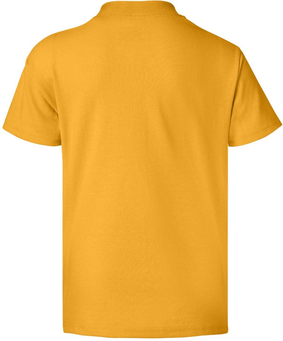 Rear View of Gold Ecosmart™ Youth T-Shirt - 5370