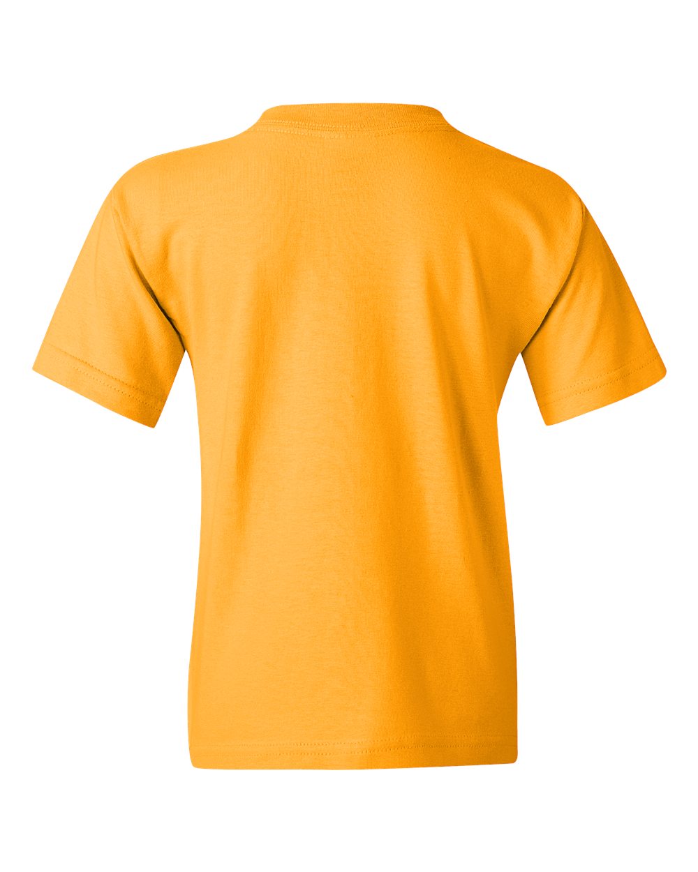 Rear View of Gold Heavy Cotton™ Youth T-Shirt - 5000B
